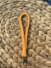 boho macrame wristlet Handmade Braided Keychain