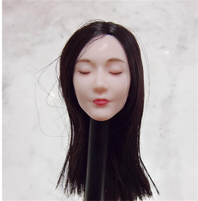 1/6 Scale Female Head Sculpture Close Eye thinking Expression For 12'' Figure toy