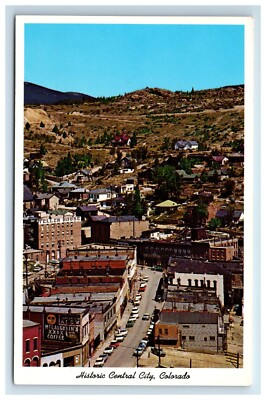 Postcard Historic Central City CO Colorado Main Street Old Cars