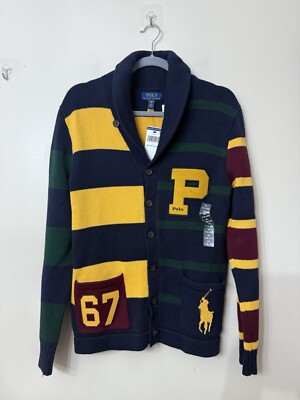 Polo Ralph Lauren Boys XL(18-20) Varsity Letterman Cardigan Big