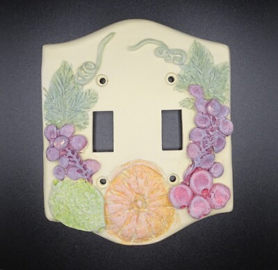 Decorative Ceramic Double Light Switch Wall Plate - Tuscan Vineyard | eBay