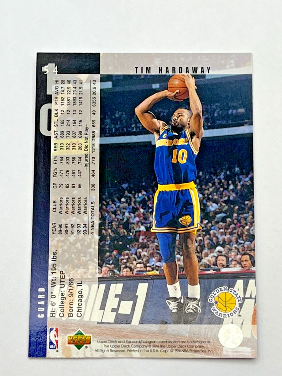 1994 Upper Deck NBA Basketball Card #54 Tim Hardaway Golden State