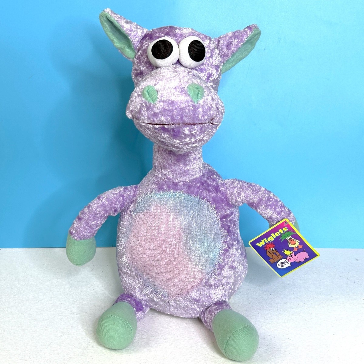 RARE Vintage K&K Sales Wiglets Purple Giraffe SOFT 16
