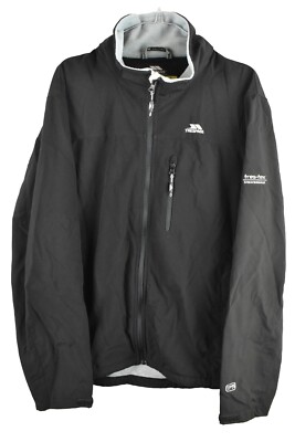 TRESPASS Black Windbreaker Jacket size L Mens Softshell Walking Rain
