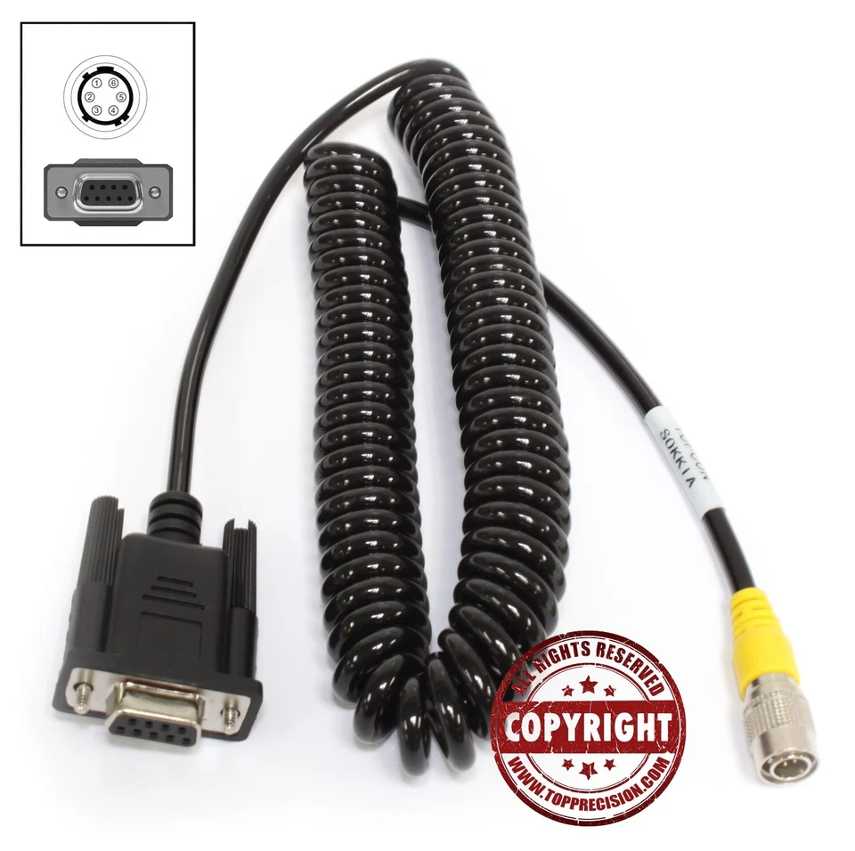 TPI TOPCON SOKKIA TOTAL STATION TO DATA COLLECTOR CABLE,TDS TRIMBLE,RANGER,9 PIN