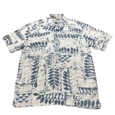 Quicksilver WATERMAN collection Hawaiian Shirt Men's Size Medium Tailored Fit