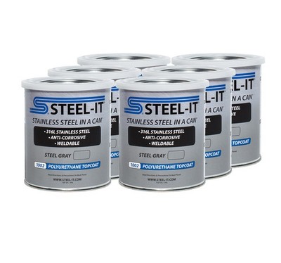 STEEL-IT Steel Gray Polyurethane Case 6 x 1 Quart- CASE1002Q