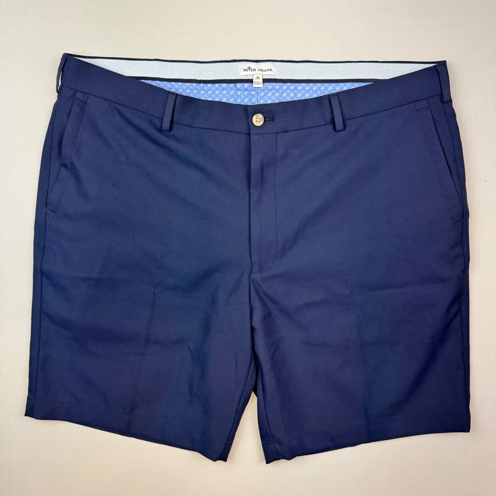 Peter Millar Golf Shorts Mens 40 Salem Performance Navy ME0EB82 Casual Chino