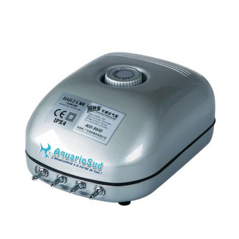Pompe à air 600 l/h HAILEA ACO-9610 contre le manque d'oxygène des poissons