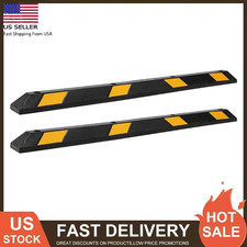 2 Pack Heavy Duty Rubber Parking Curb Stop 72 Inch Vehicle Wheel Stopper Bumper
