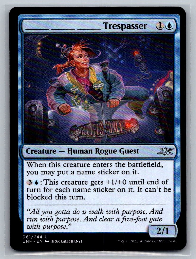 _______ _______ _______ TRESPASSER UNFINITY 61 MAGIC: THE GATHERING - NM/M