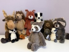 Jellycat Very Rare Retired Medium Bashful Raccoon, New Without Tags, Genuine
