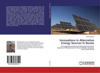 Innovations in Alternative Energy Sources in Russia Kirill Sarachuk Taschenbuch