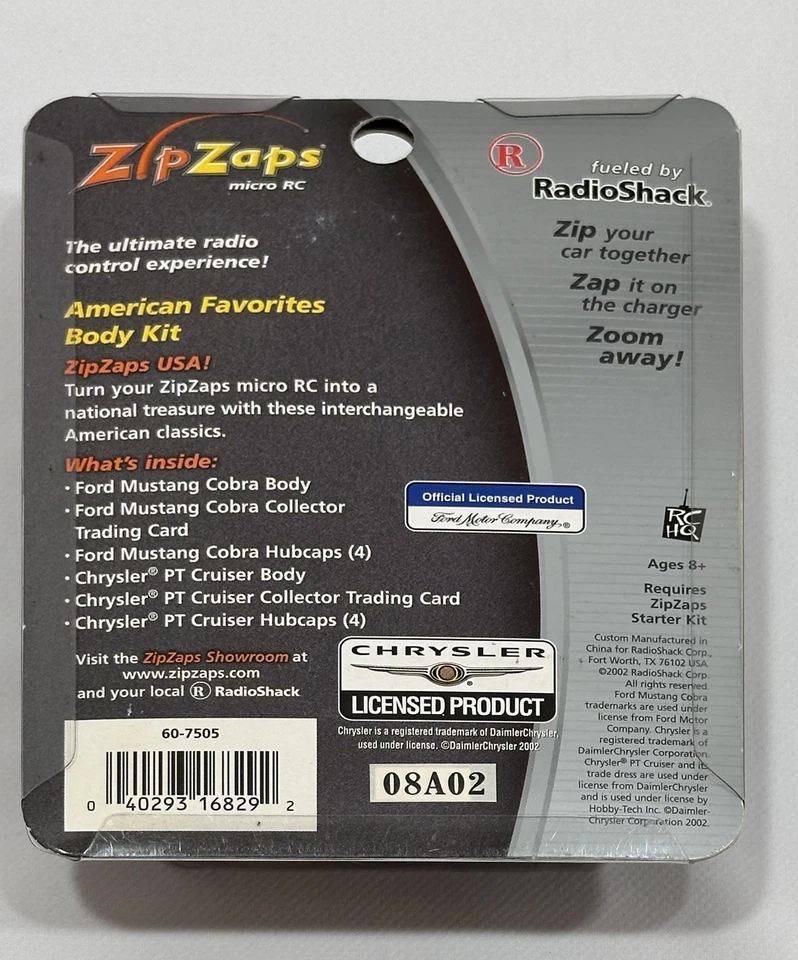 ZipZaps Micro RC American Favorites Body Kit Ford Mustang Cobra & PT Cruiser-New - Image 2 of 4