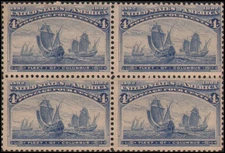 US #233 MNH block of 4