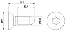 Schraube, Bremsscheibe vorne hinten Textar TPM0008 für FORD GENESIS HYUNDAI KIA