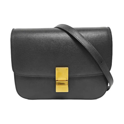 CELINE CLASSIC BOX Crossbody bags Leather Grey Free Shipping | Duties Paid