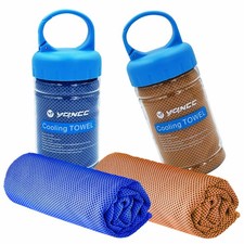 YQXCC Cooling Towel  2 Pack 47"x12"  Ice Cool for Neck  Soft Breathable Mi...