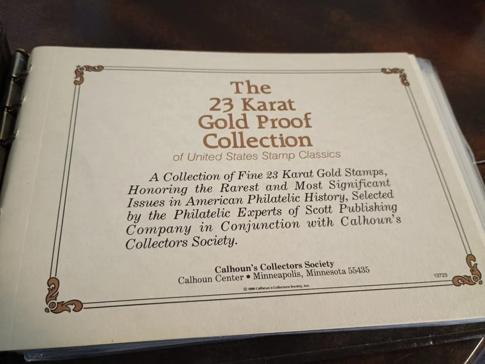 The 23 Karat Golf Proof Collection Of United States Stamp Book Is Full Of Stamps - Image 3 of 4