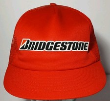 1980s New Vintage Bridgestone Tires Snapback Trucker Hat Swingster Made in USA
