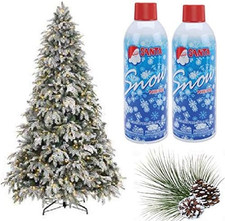 2 Pack Fake Snow Spray for Christmas Tree - Quick-Dry Textured Christmas Tree Fl