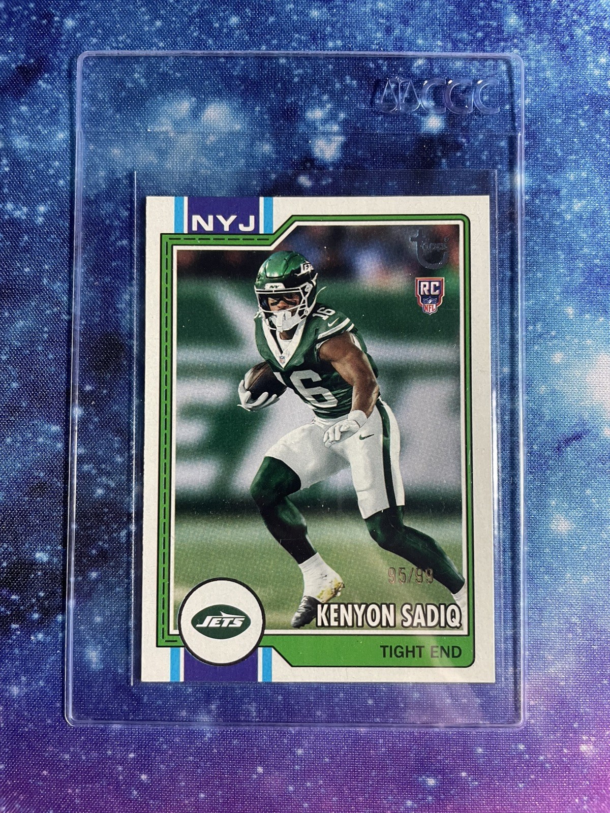 Topps 2026 Kenyon Sadiq New York Jets #338 Rookie Serial Numbered 95/99