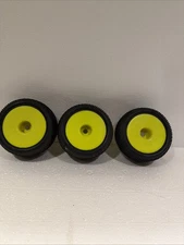 3 Proline Bowtie Tires 17mm Hex Wheels RC Buggy Losi/Associated Used