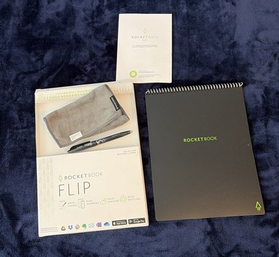 Rocketbook Flip smart reusable notebook  8.5 x 11  Write Scan Share 31 Pages
