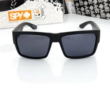 Newest Spy Polarized Optic Sunglasses Matte Frame Black Smoke Lens Square Box
