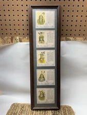 1950’s RED MAN CHEWING TOBACCO AMERICAN INDIAN CHIEFS COLLECTION 5 FRAMED