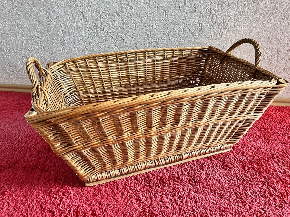 Wäschekorb Weidenkorb Kantenschutz Wäsche Aufbewahrungskorb Weide Wäschesammler - Bild 2 von 4