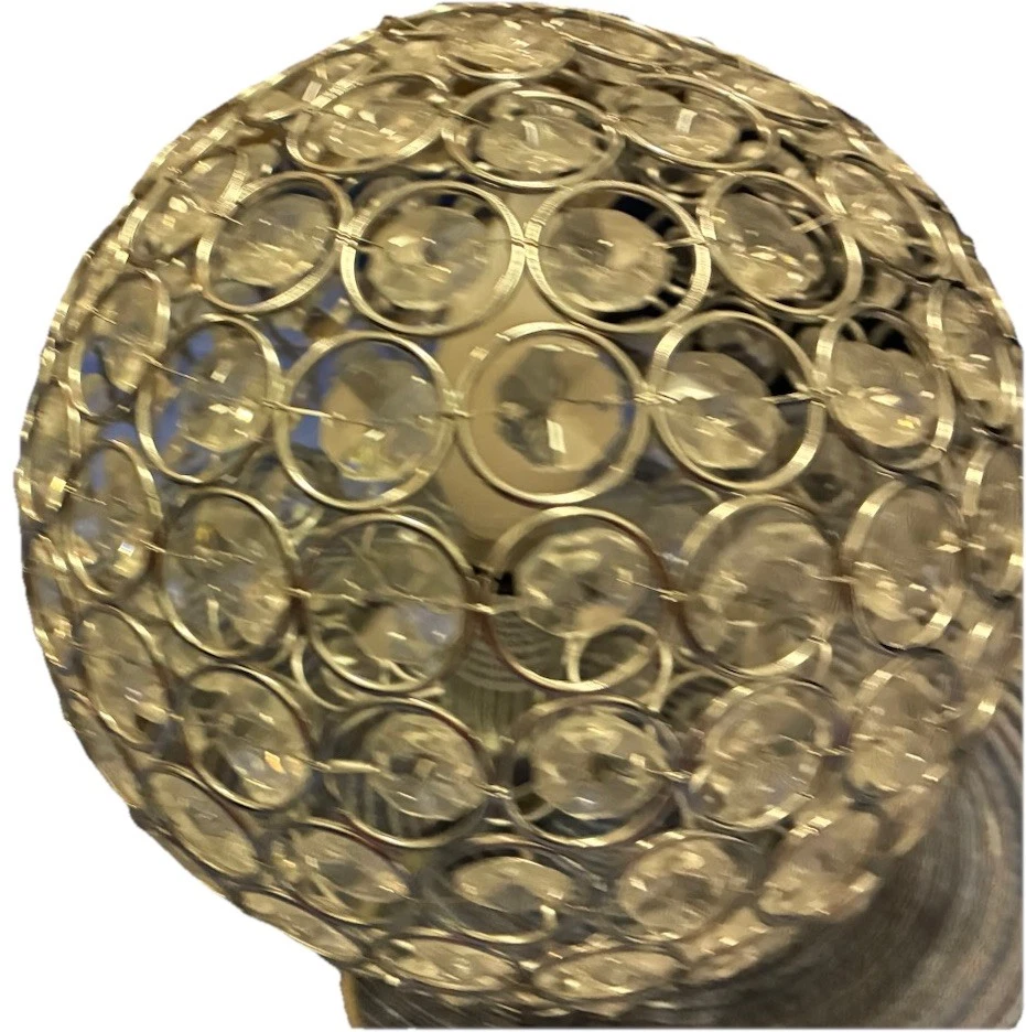 Elegant Crystal Ball GLOBE Circle Accent Lamp/Light Chrome Plate Finish - Image 2 of 4