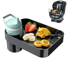 Car Seat Snack Tray for Toddlers - 3 Inch Cup Holder Fits Most Sippy Cups S...
