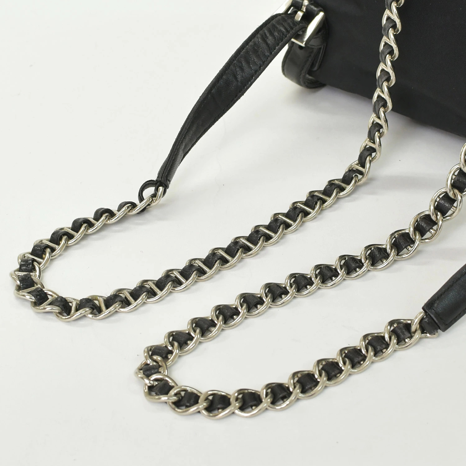PRADA Chain Backpack Mini Triangle Logo Tessuto L… - image 7