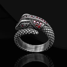 Serpent Oxidized Ring 925 Sterling Silver Handcrafted Ring Duty Free