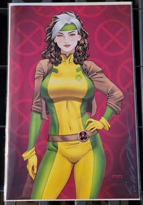Rogue X-Men Virgin Variant, Miss Murder Mittens Signed by Jacob Bear w/COA NM