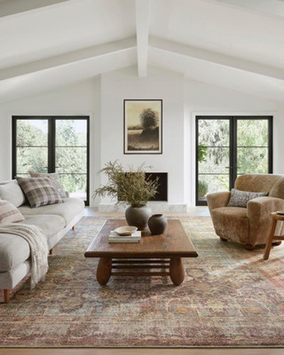 Loloi Georgie Collection Area Rug 7'6'' x 9'6'' Jade/Sunset, .19'' Pile Height