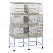 6x Galvanised Breeding Bird Cages on Stand for Canary Parakeet Budgie Cockatiel