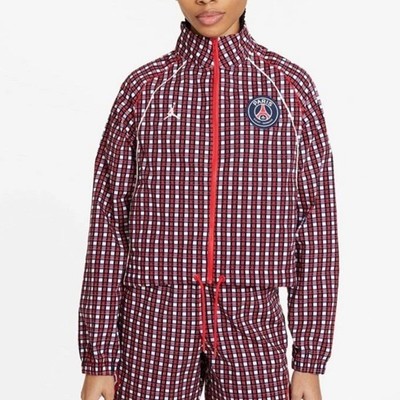 ウェア Jordan Paris Saint-Germain Nike Jordan x PSG Paris Saint-Germain Women Woven Jacket Red Plaid