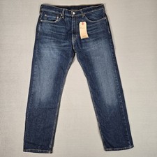 Levi's 505 Jeans Mens 34x30 Regular Fit Stretch Dark Wash Denim Straight NWT