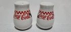 Coca-Cola Vintage 1996 Gibson China Dinnerware Salt And Pepper Shakers Pair