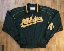Oakland Athletics A's Majestic Dugout Authentic Collection Zip Jacket Size XL