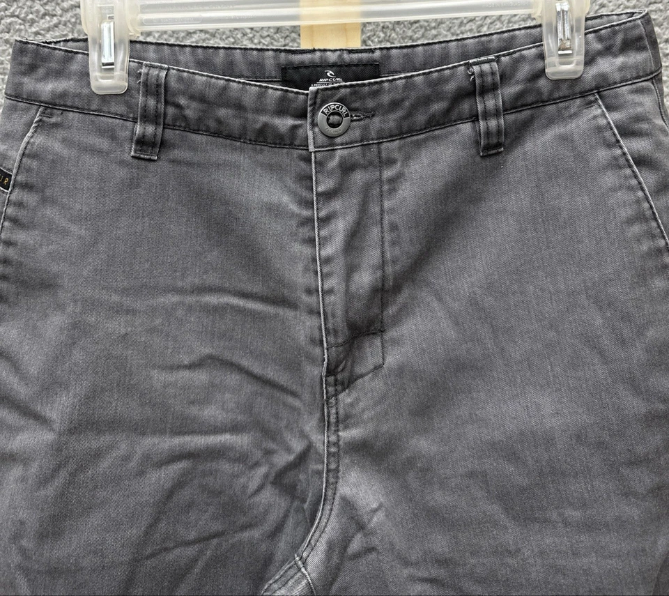 Rip Curl Shorts Mens 30 Gray Chino Twill Casual Custom Fit - Image 2 of 4