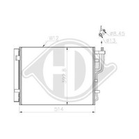 1X Kondensator, Klimaanlage Diederichs DCC1902 Passend FüR Hyundai