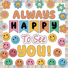 Groovy Classroom Bulletin Board Set, Always Happy to See You Classroom Decor ...