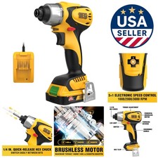Powerful 12V Brushless Impact Driver Set with Adjustable Speeds & Charger