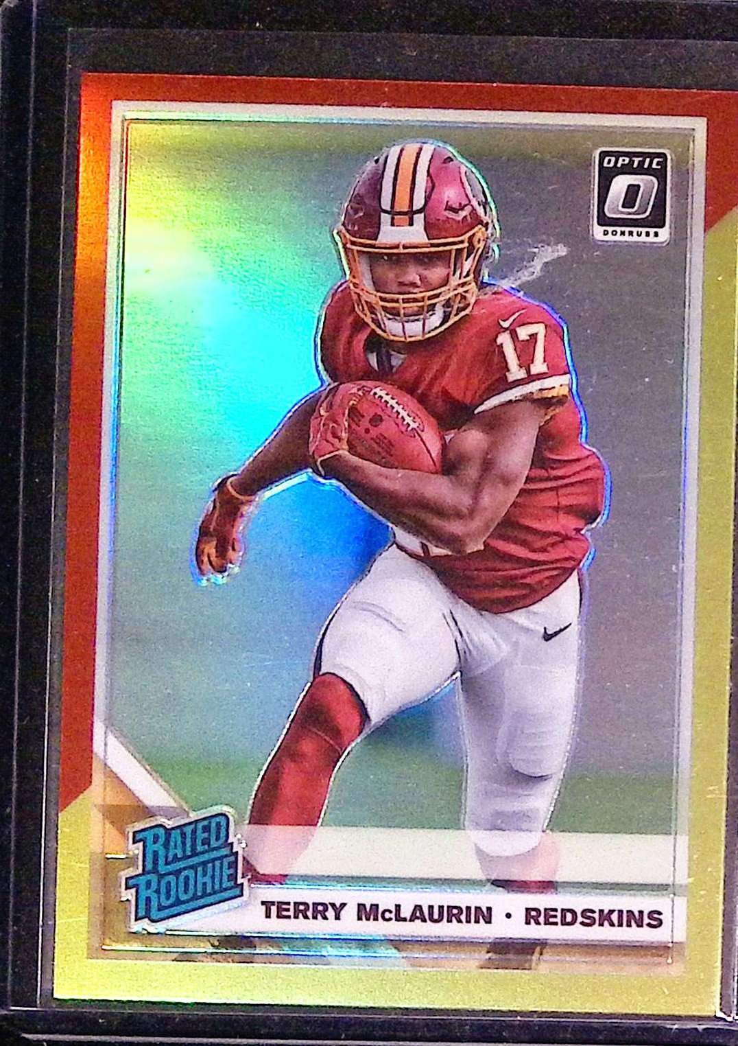 2019 Donruss Optic #179 Terry McLaurin Red and Yellow