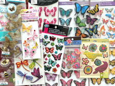 YOU CHOOSE - BUTTERFLY BIRDS  BUGS RARE 3D Stickers