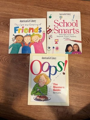 American Girl Set of 3 Books - Oops, School Smarts, Keeping + Caring of Friends