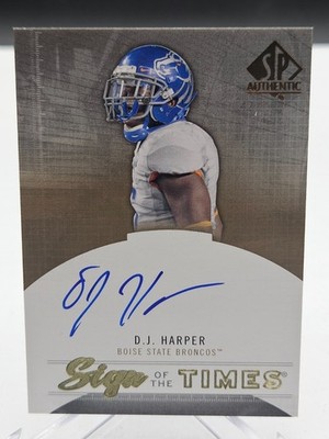 D.J. Harper 2013 SP Authentic Sign of the Times #STDH Rookie Auto - Boise State